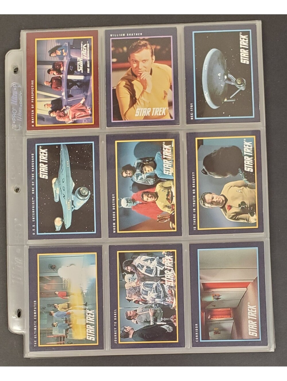 Vintage Star Trek Trading Cards Collection in Protective Sleeves 90PCS VG